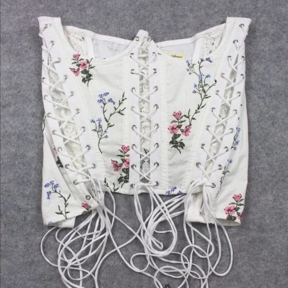 For Love And Lemons Lillie White Floral Dress - Picture 4 of 5